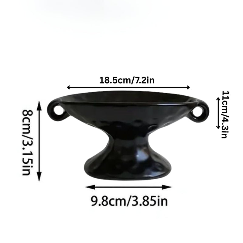 Dual-Ear Ceramic Oval Organiser