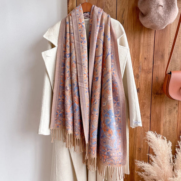 Elegant Paisley Tassel Shawl