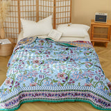 European Floral Reversible Blanket | 100% Cotton Blanket