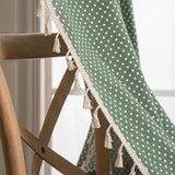 Everfern Dappled Polka Dot Tassel Curtain