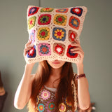 Floral Crochet Cushion Cover