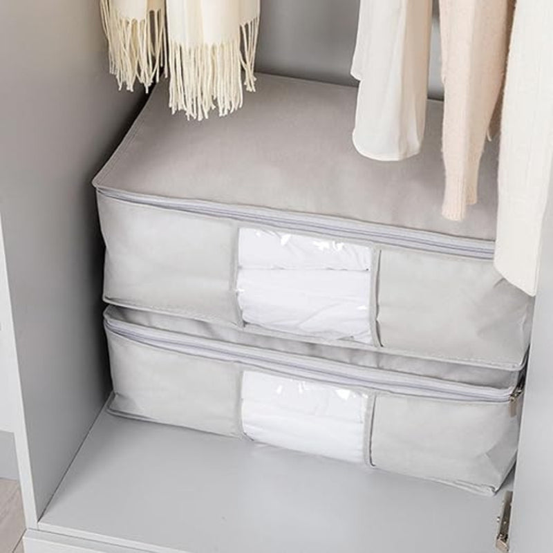 Foldable Zippered Cloth Storage Organiser
