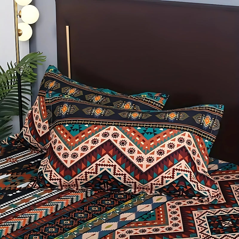 Indara Boho Tribal Print Quilt Cover Set