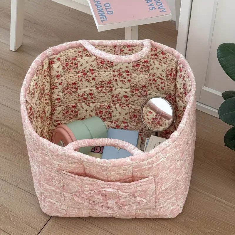 Miscellaneous Floral Quilted Storage Basket