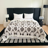 Zyra Double Layer Geometric Throw Blanket
