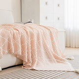Monochrome Diamond Pattern Throw Blanket