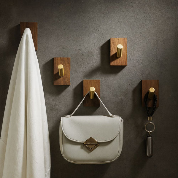 Natural Wood Hook Wall Organiser