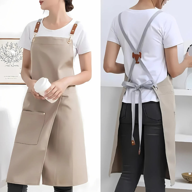 Unisex Split Skirt Apron with Pockets
