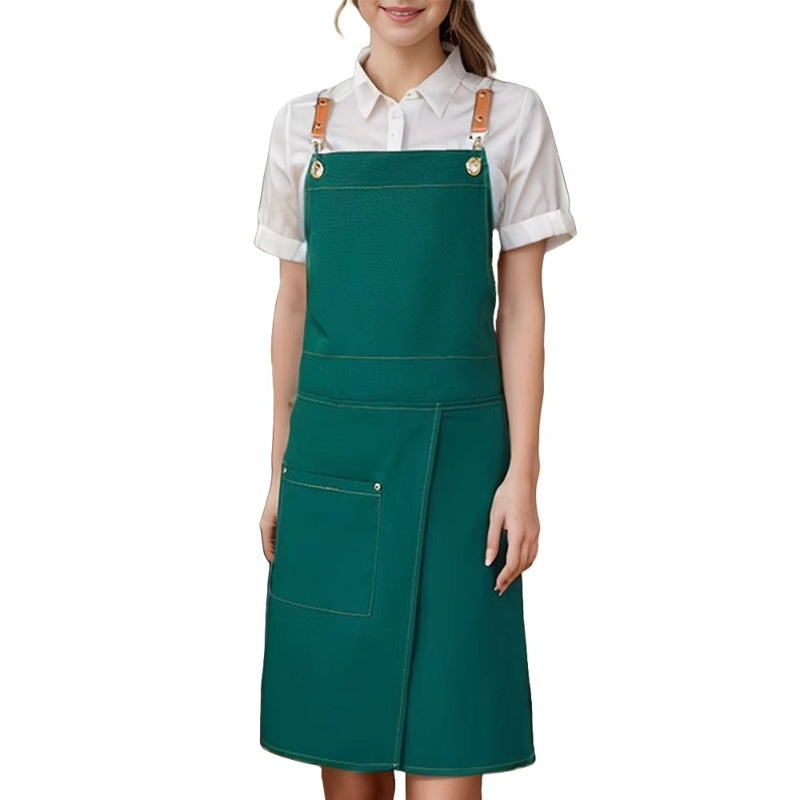 Unisex Split Skirt Apron with Pockets