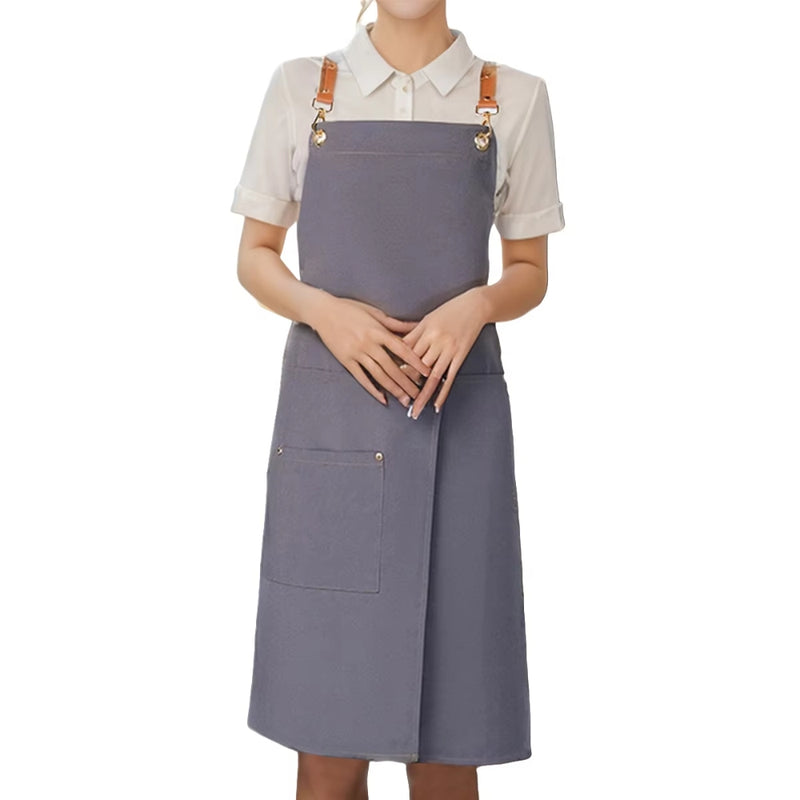 Unisex Split Skirt Apron with Pockets