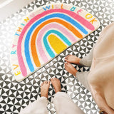 Rainbow Glow Half-Moon Bath Mat