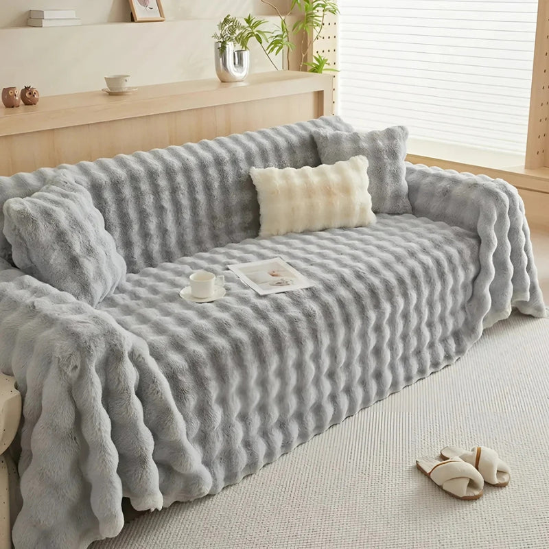 Rabbit Faux Fur Blanket Soft Sofa Cover