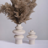 Nordic Beige Ceramic Flower Vase Set