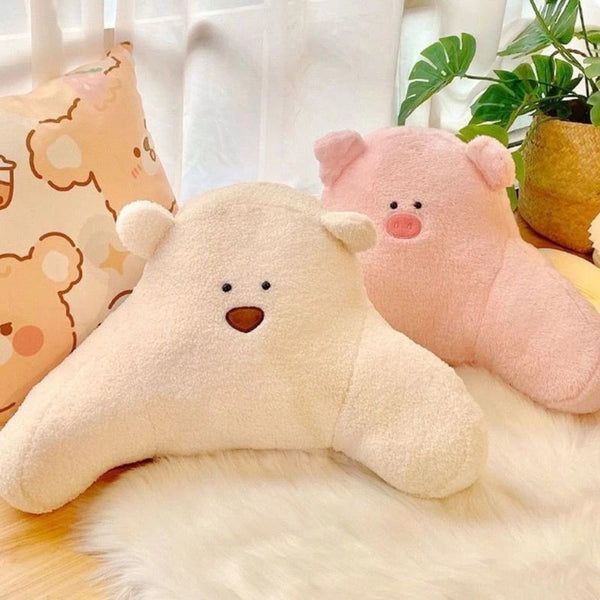 Teddy Shape Waist Backrest Cushion