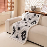 Thick Winter Quilted Plush Couch Cover