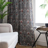 Thistle Ebonleaf Floral Tapestry Curtain