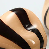 Thurid Glass Striped Pumpkin Vase
