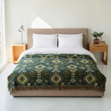 Tribal-Inspired Soft Geometric Fringe Blanket