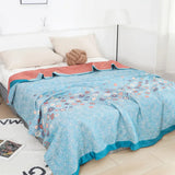 Turquoise Floral Glam Gauze Blanket