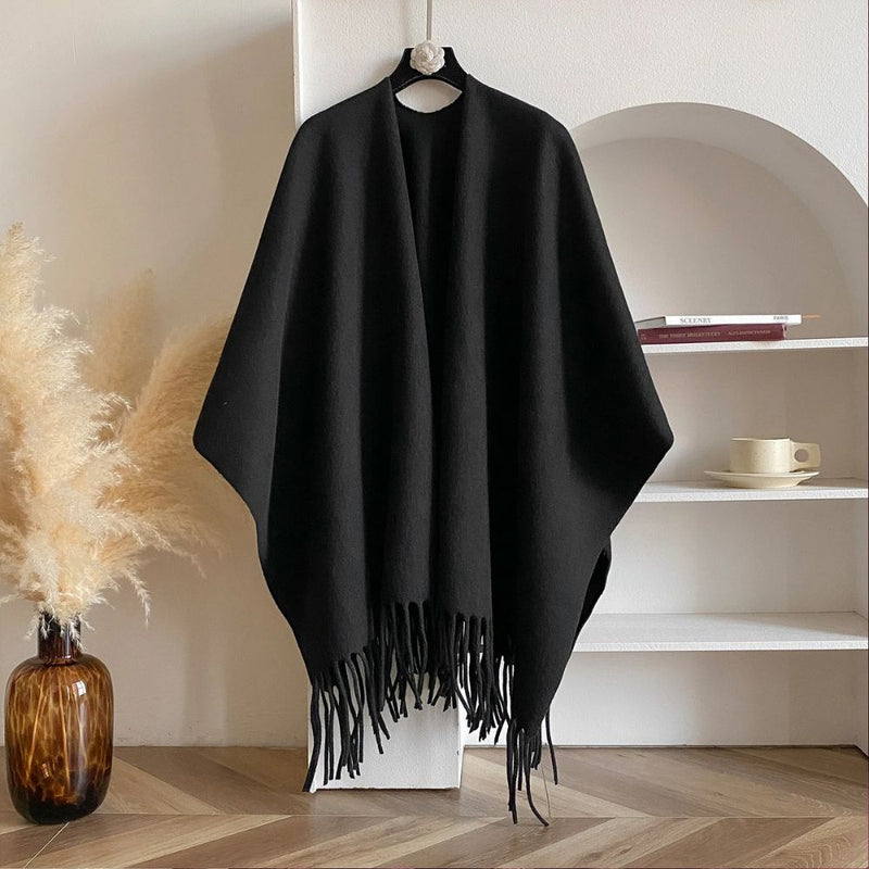 Twilight Chill Acrylic Poncho Shawl