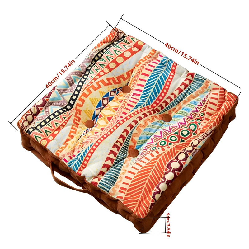 Vintage-Inspired Tufted Floor Cushion