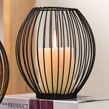Wireframe Sleek Iron Candle Holder
