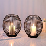 Wireframe Sleek Iron Candle Holder