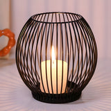 Wireframe Sleek Iron Candle Holder