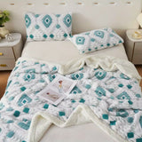 Zyra Double Layer Geometric Throw Blanket