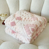 Zyra Double Layer Geometric Throw Blanket