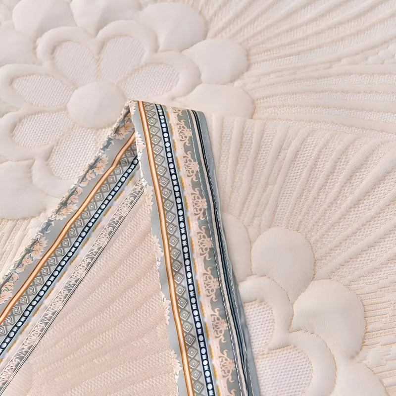 Floral Pattern Cotton Coverlet