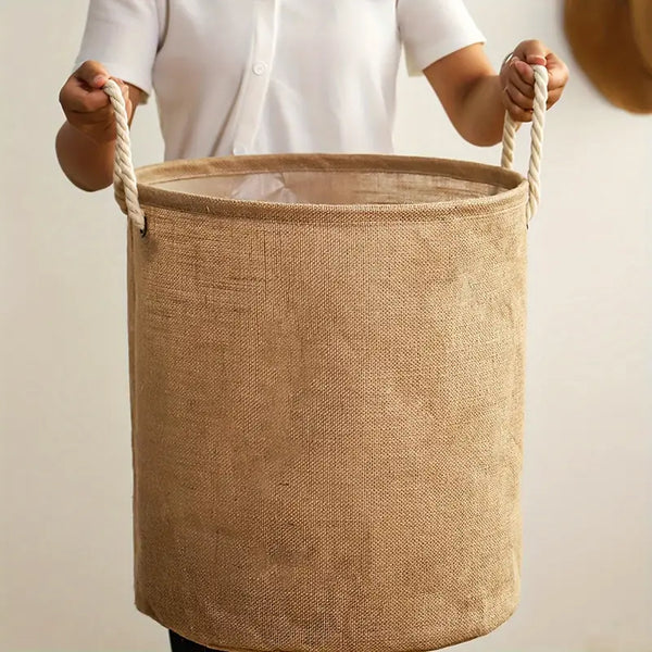 Cotton Linen Waterproof Foldable Laundry Basket