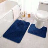 Lush Leaf Comfort Bath Mat Set - 2Pcs