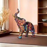 Artistic Elephant Graffiti Figurine