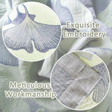 Reversible Ginkgo Leaf Cotton Blanket