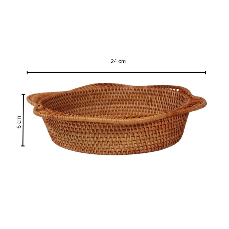 Handwoven Rattan Floral Basket