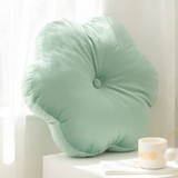 Plush Flower-Shaped Velvet Cushion