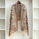 Paisley Elegance Winter Poncho Shawl